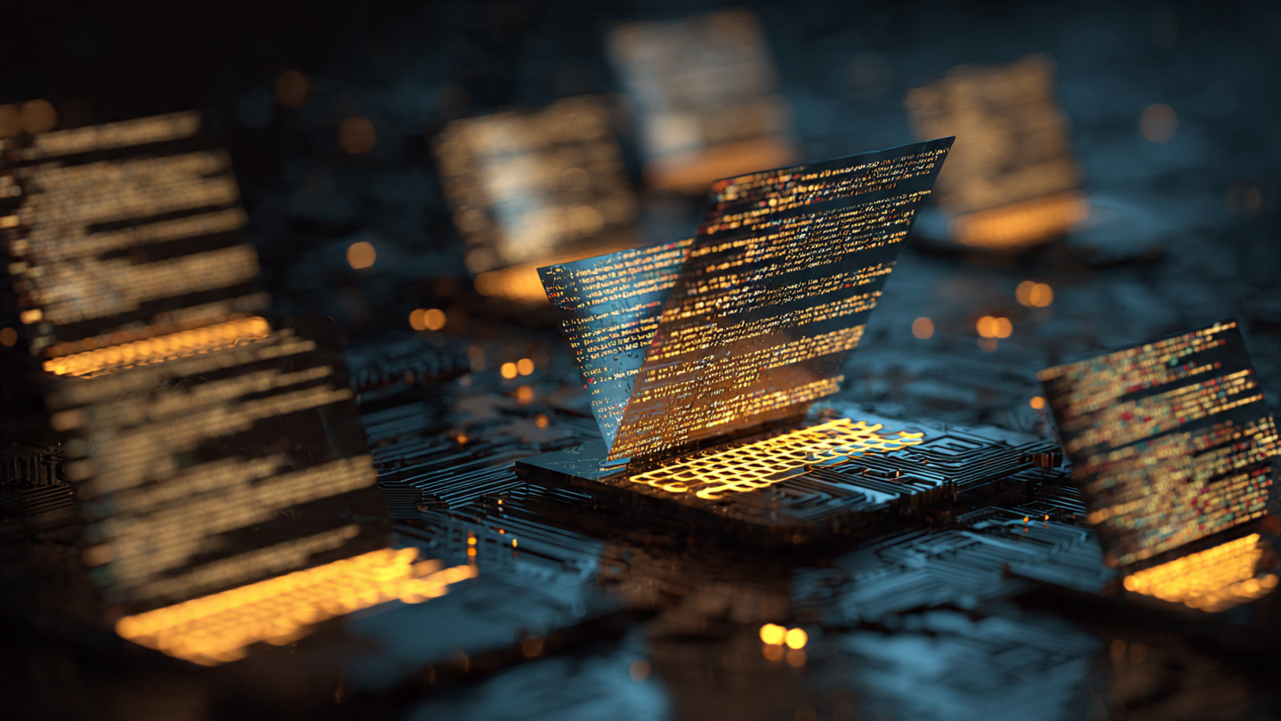 Source code cascading from a cracked server into multiple terminals reconstructing the same architecture