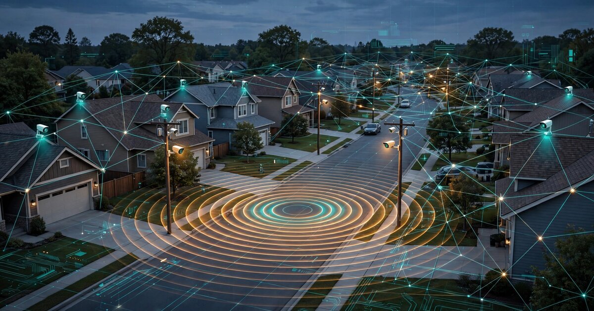 Distributed acoustic gunshot detection network using consumer security cameras