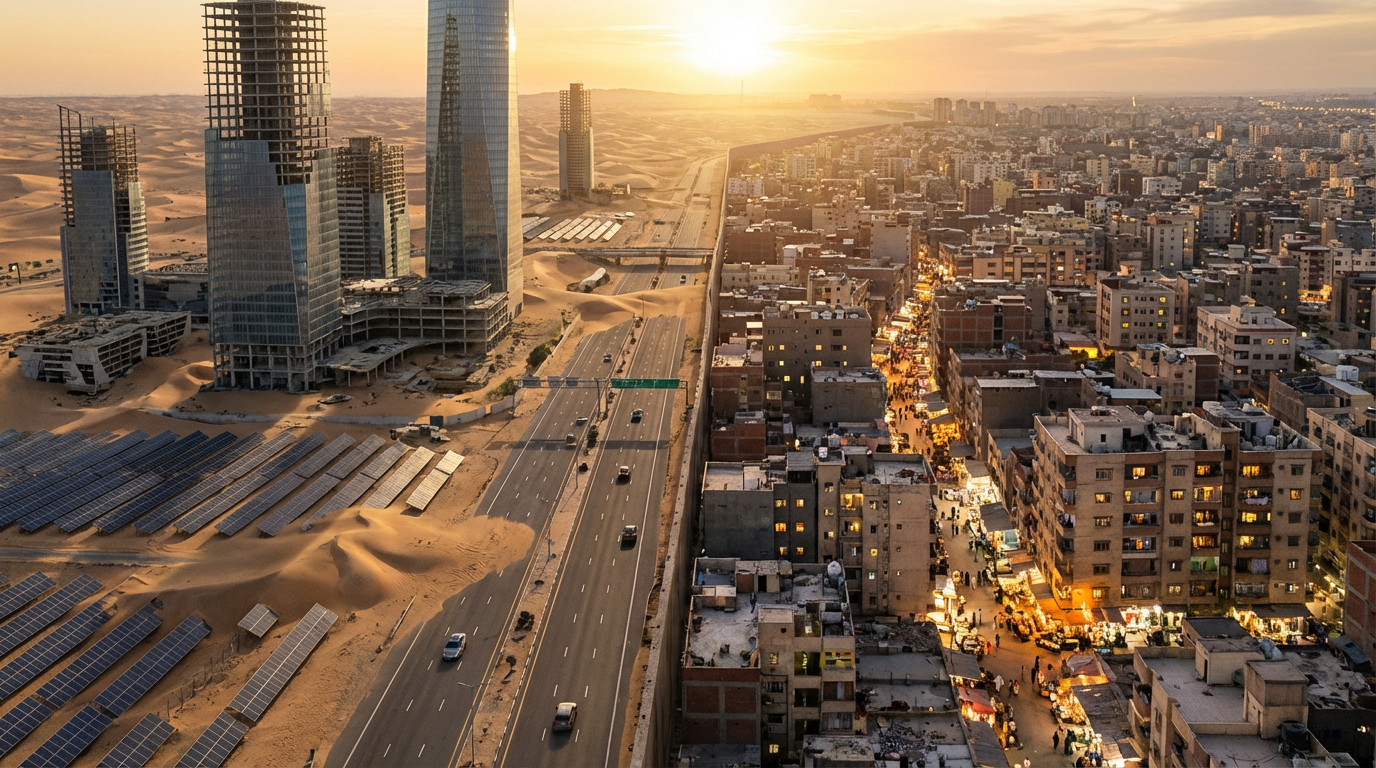 Abandoned smart city vs thriving urban neighborhood