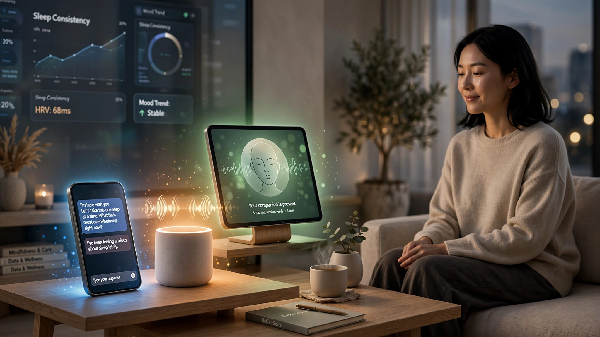 Multimodal AI Therapeutic Companion with Form-Factor-Optimiz