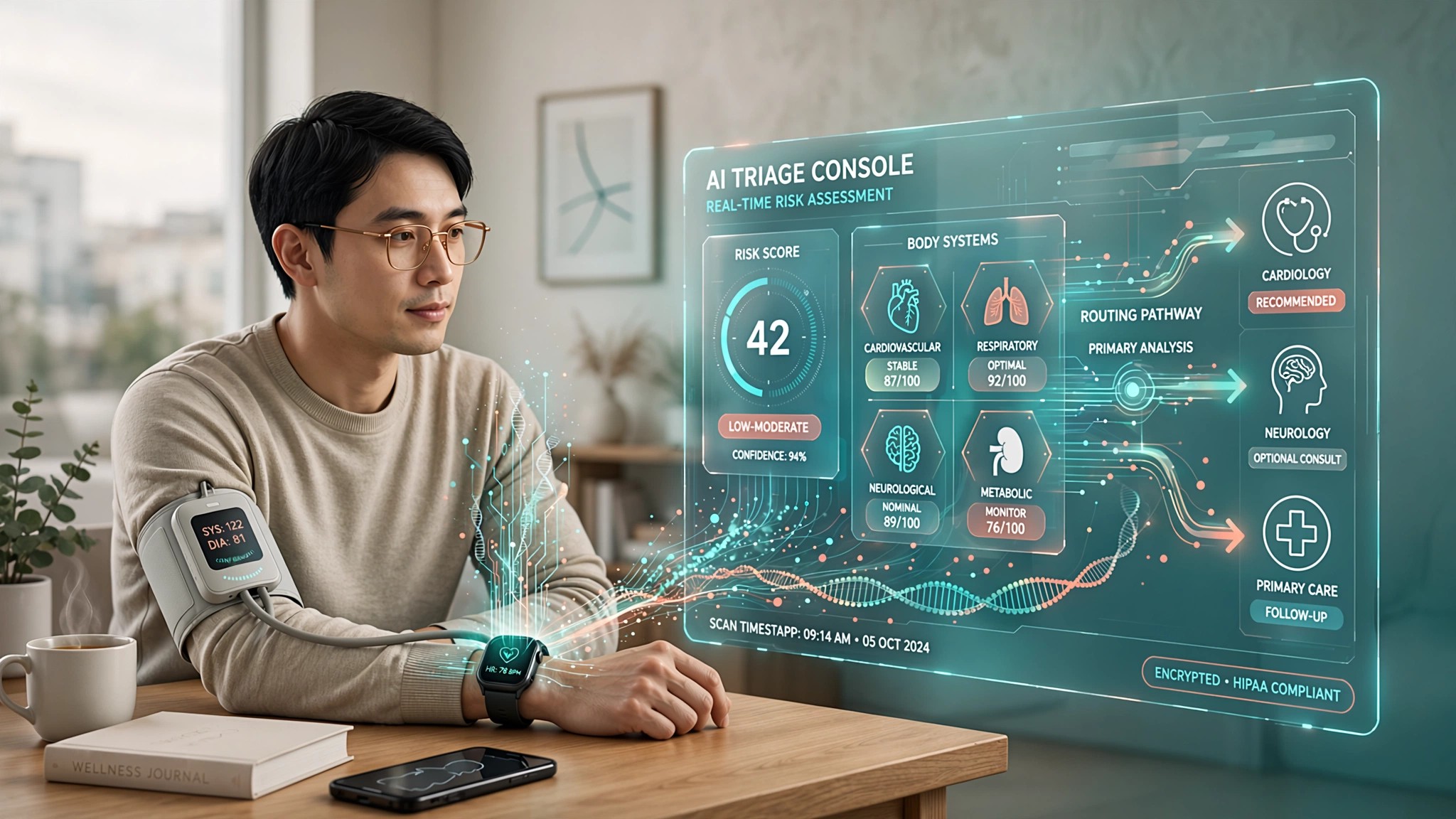 AI-First Primary Care Triage Using Consumer Biomarker Data a