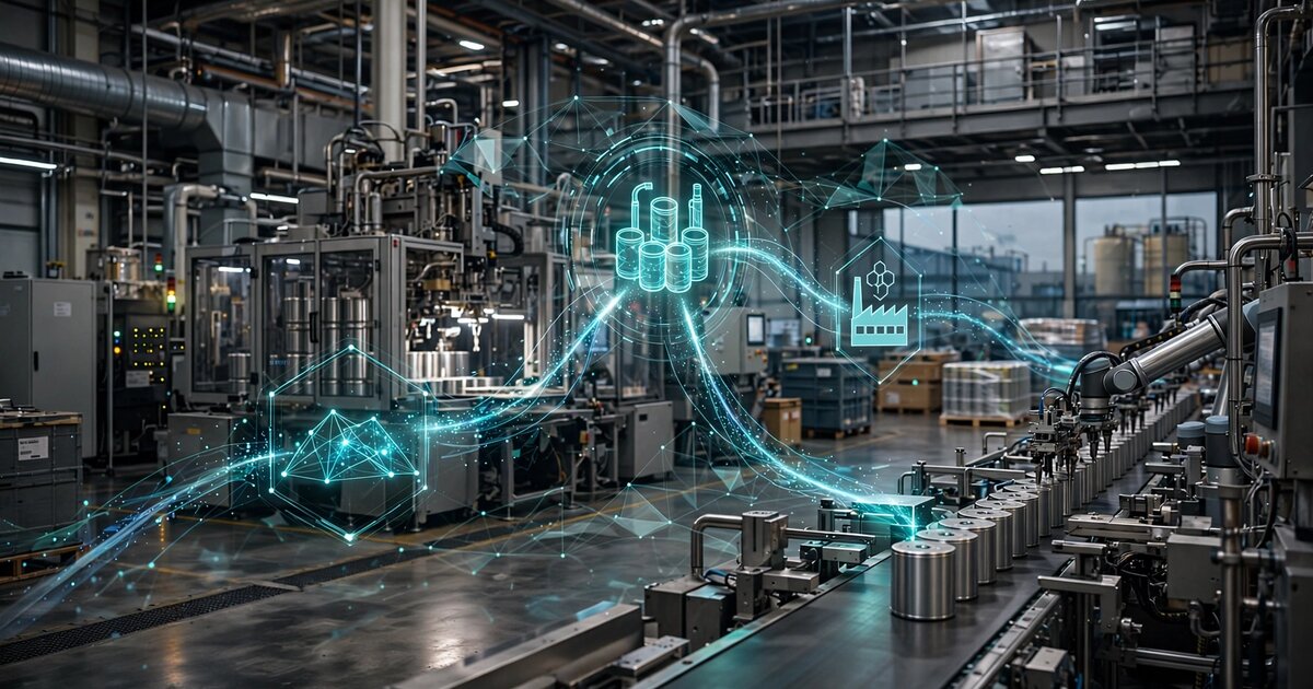 Battery manufacturing facility with digital supply chain traceability overlay