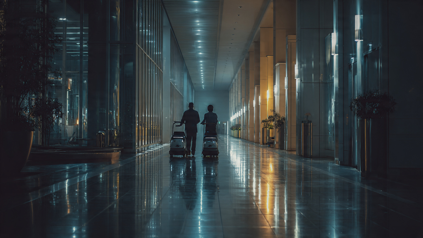 Commercial building cleaning verification